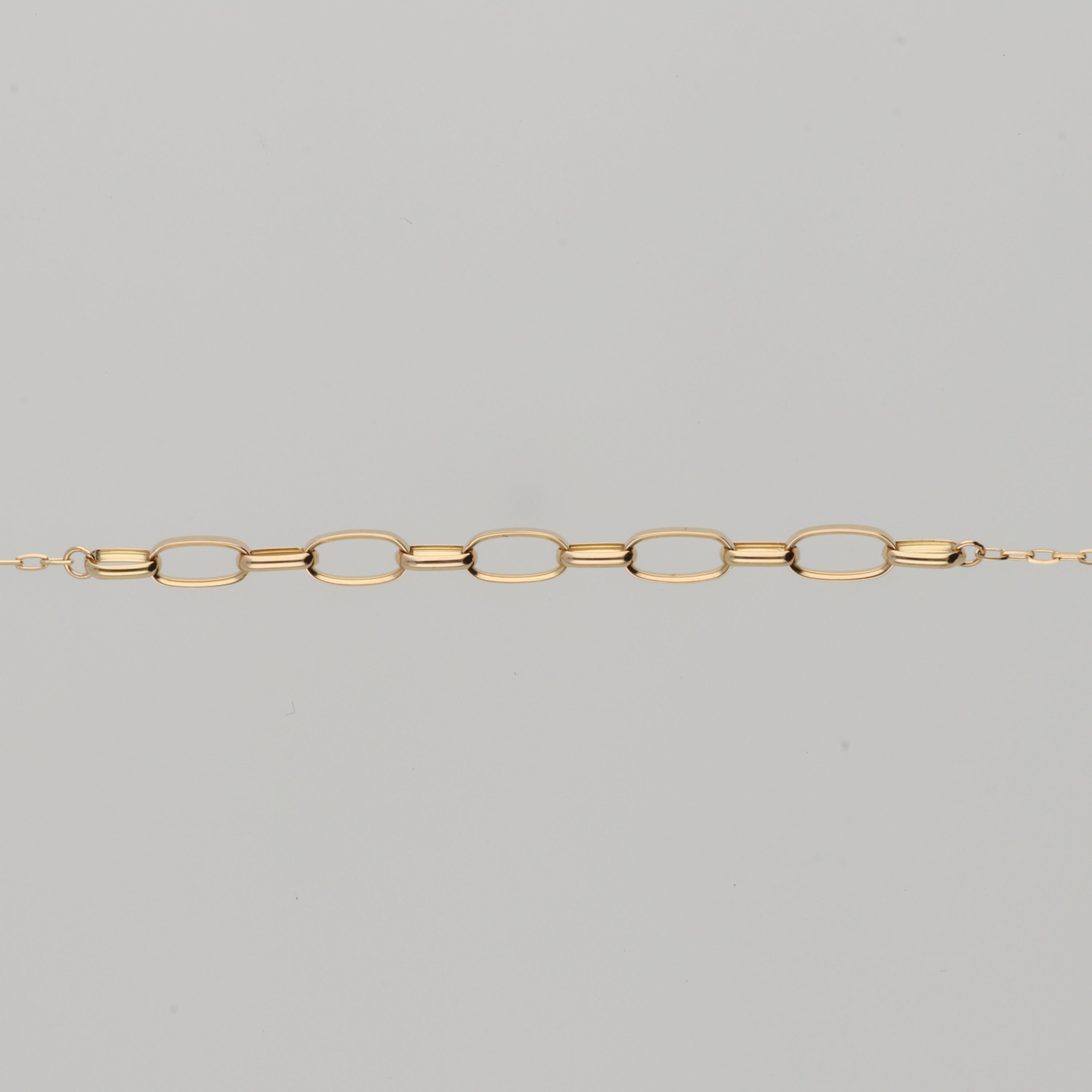 K18 甲丸線ハンドメイド チェーンブレスレット|GD7009