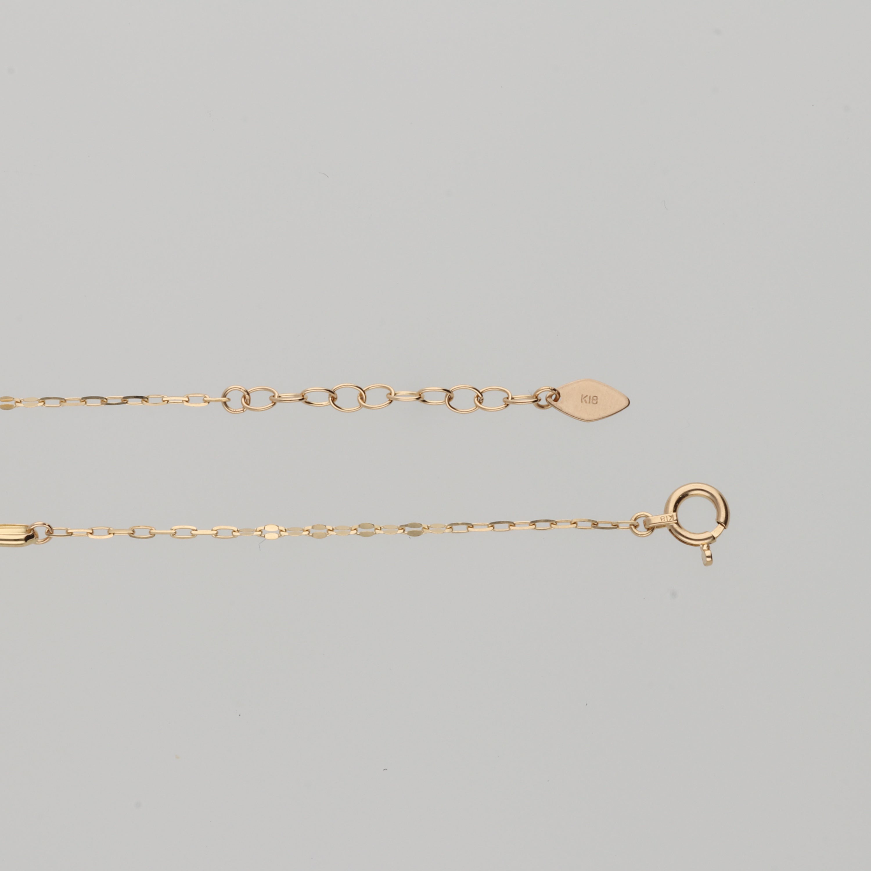 K18 甲丸線ハンドメイド チェーンブレスレット|GD7009