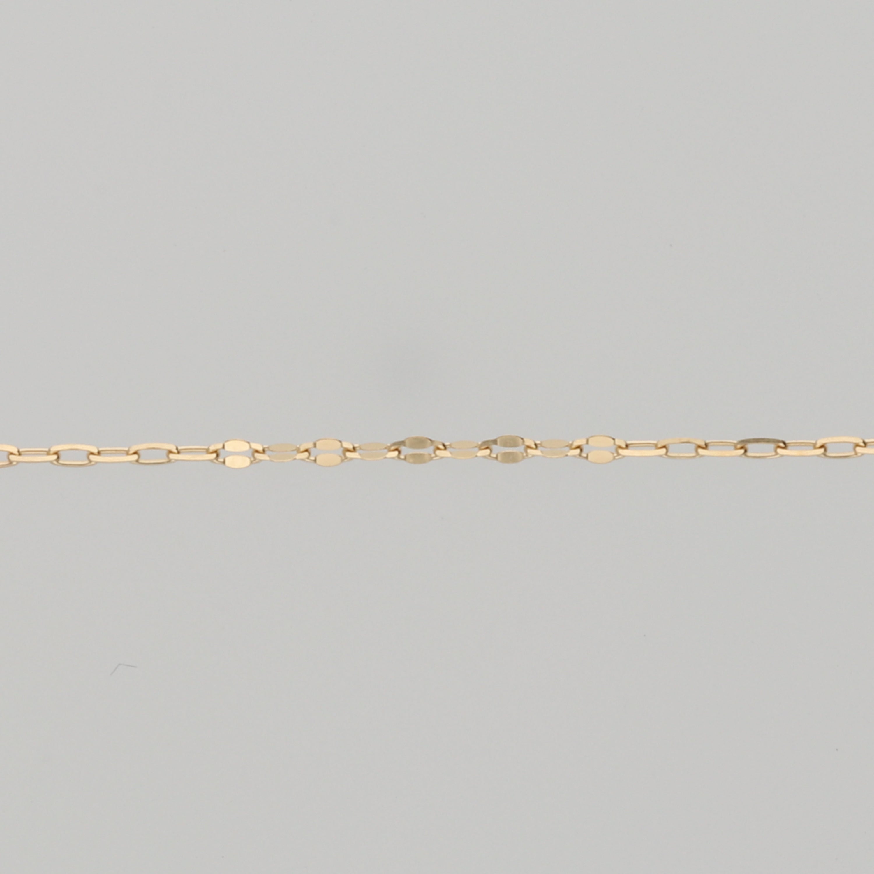 K18 甲丸線ハンドメイド チェーンブレスレット|GD7009