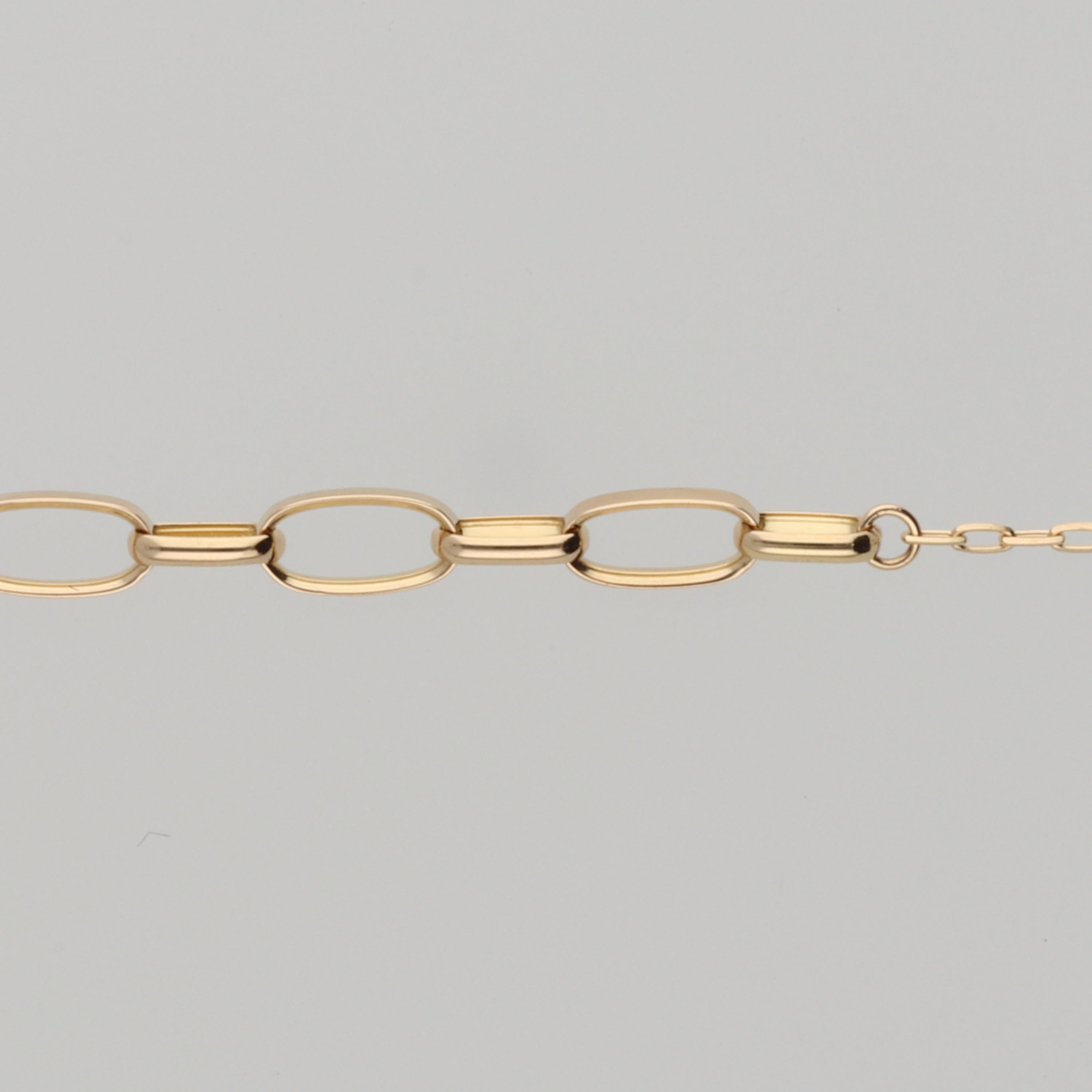 K18 甲丸線ハンドメイド チェーンブレスレット|GD7009