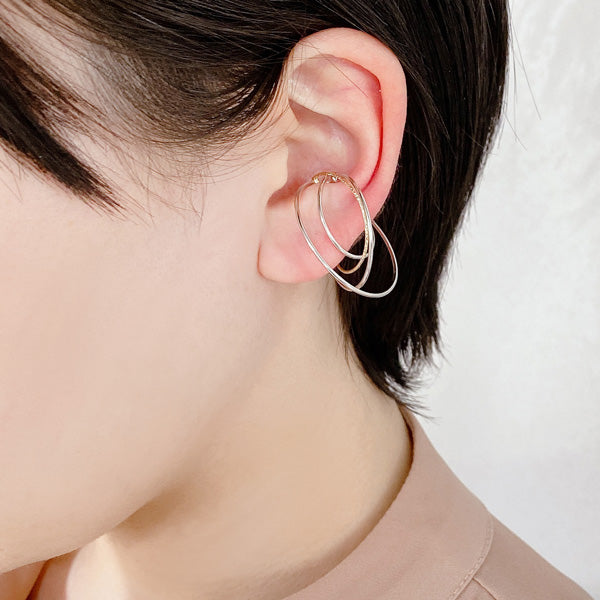 K14GF サークルレイヤード イヤーカフ|GFC5001WY