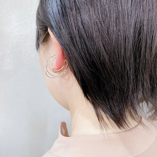 K14GF サークルレイヤード イヤーカフ|GFC5001WY