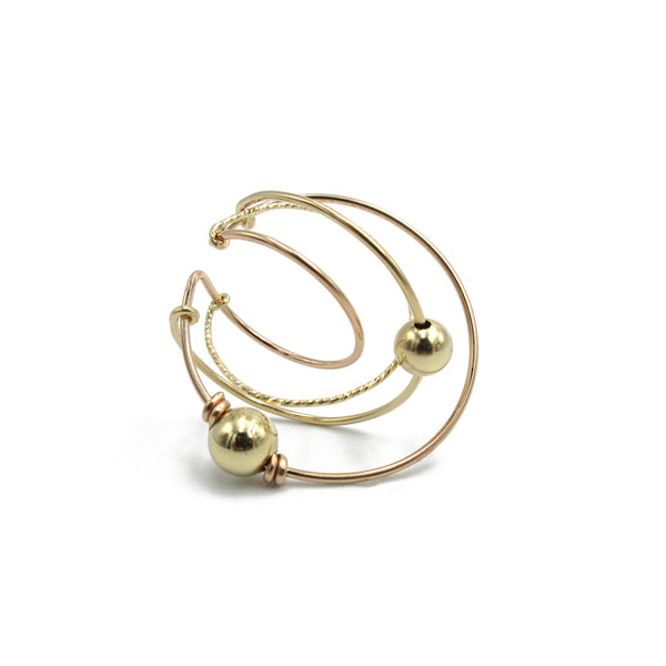 K14GF サークルレイヤード イヤーカフ|GFC5002PY