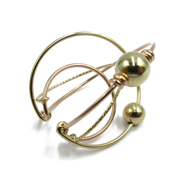 K14GF サークルレイヤード イヤーカフ|GFC5002PY