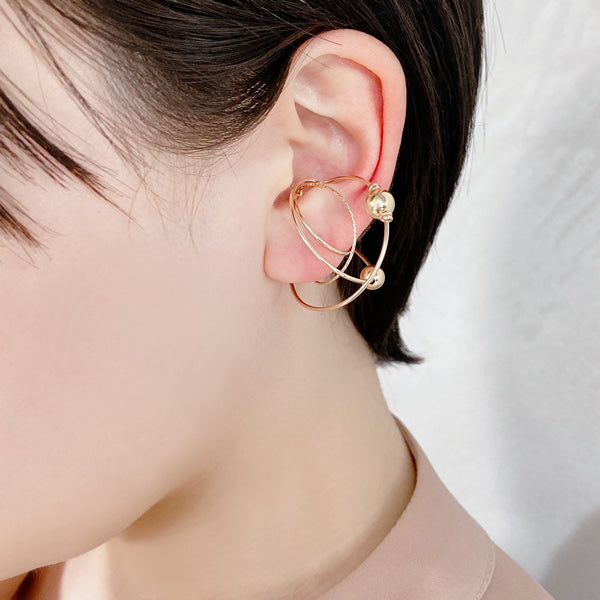 K14GF サークルレイヤード イヤーカフ|GFC5002PY