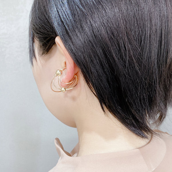 K14GF サークルレイヤード イヤーカフ|GFC5002PY