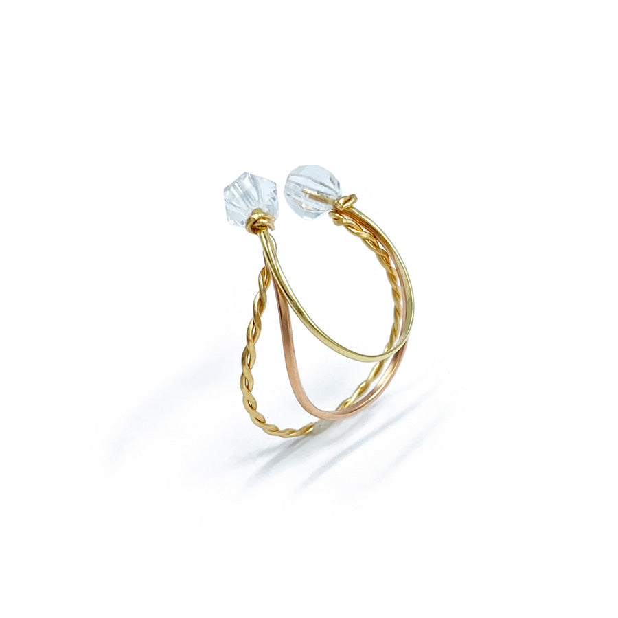 K14GF 流れるレイヤード イヤーカフ|GFC5004PY