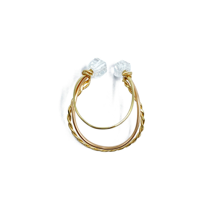 K14GF 流れるレイヤード イヤーカフ|GFC5004PY