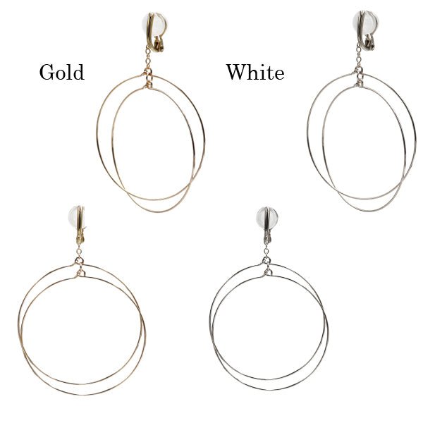 K14GF ダブルフープ イヤリング|GFE4001・4001WH