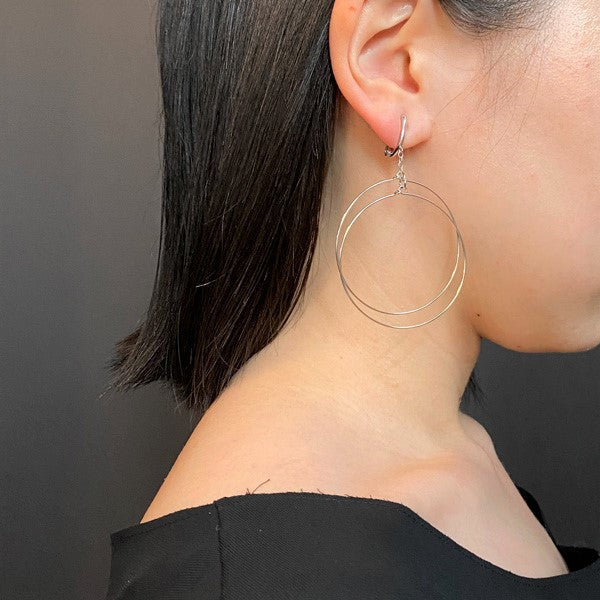 K14GF ダブルフープ イヤリング|GFE4001・4001WH