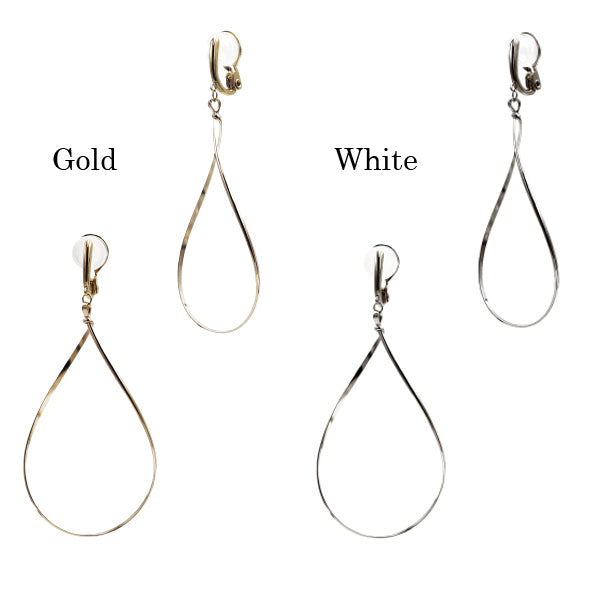 K14GF/SV 大ぶりドロップ イヤリング|GFE4014・4014WH