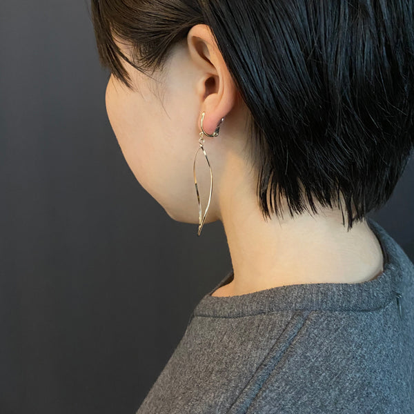 K14GF/SV 大ぶりドロップ イヤリング|GFE4014・4014WH