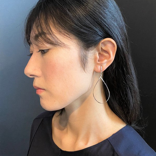 K14GF/SV 大ぶりドロップ イヤリング|GFE4014・4014WH