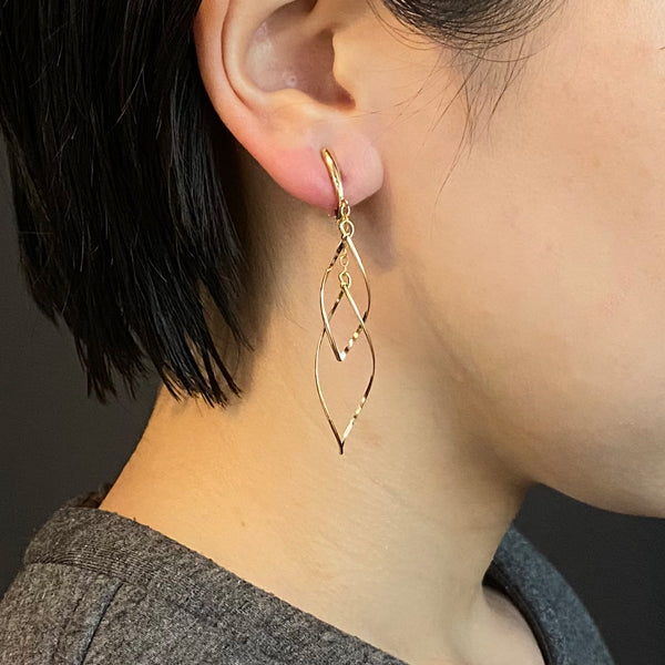 K14GF/SV ダブルマーキス イヤリング|GFE4020・4020WH