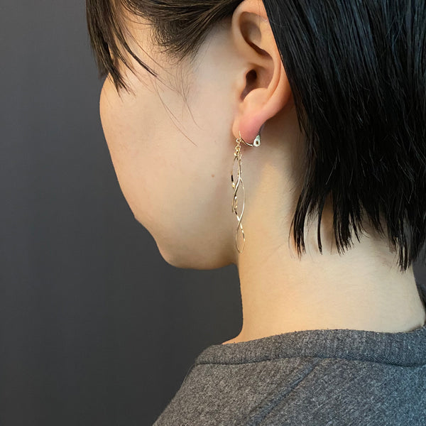 K14GF/SV ダブルマーキス イヤリング|GFE4020・4020WH