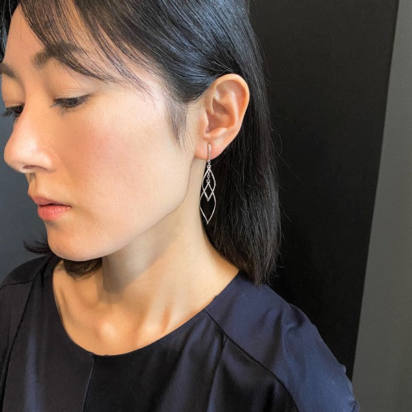 K14GF/SV ダブルマーキス イヤリング|GFE4020・4020WH