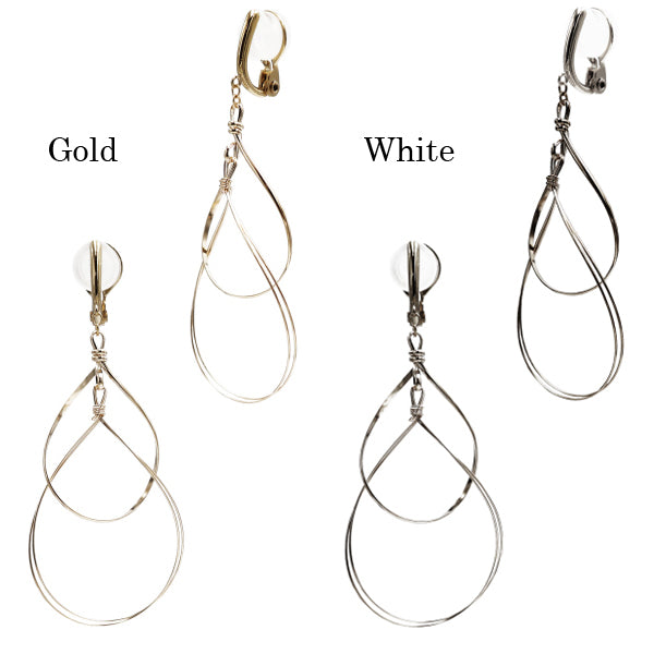 K14GF/SV ダブルドロップ イヤリング|GFE4040・4040WH