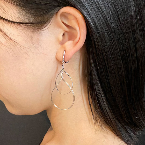 K14GF/SV ダブルドロップ イヤリング|GFE4040・4040WH