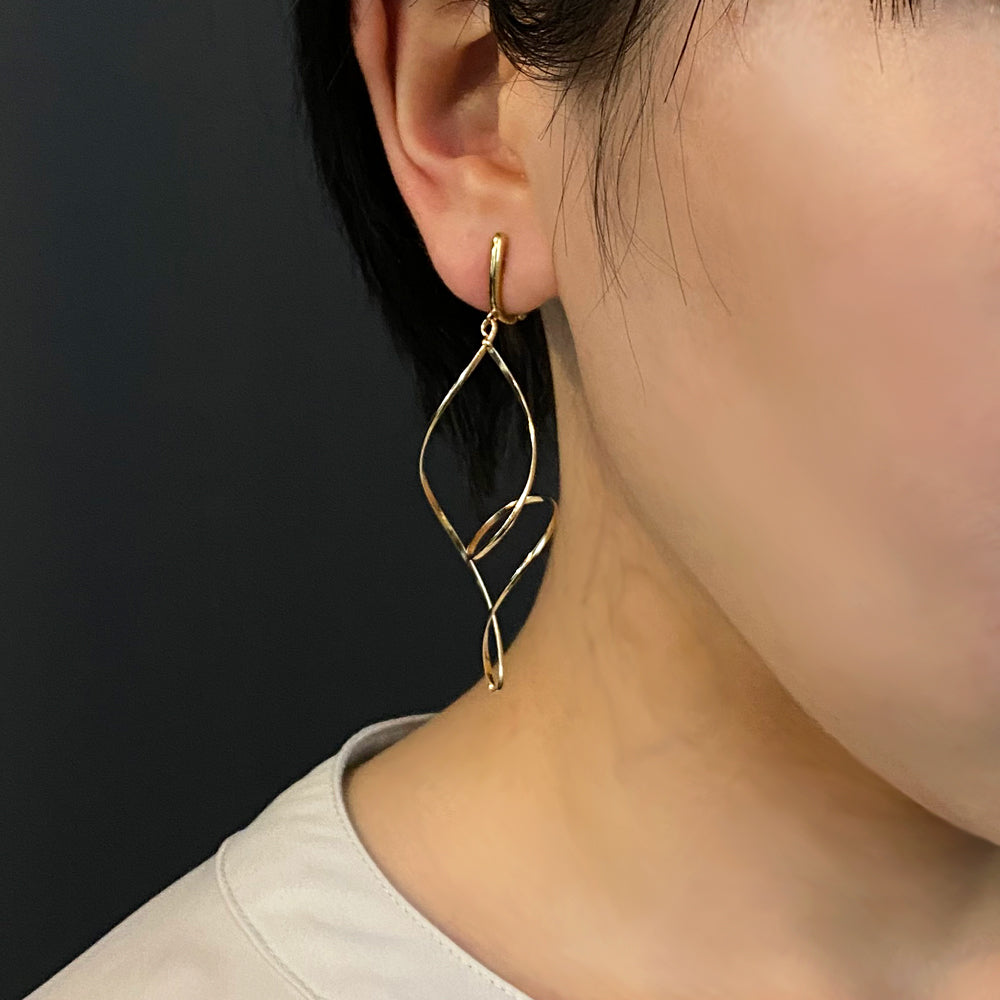 K14GF/SV KLIMTOオマージュ イヤリング|GFE4116