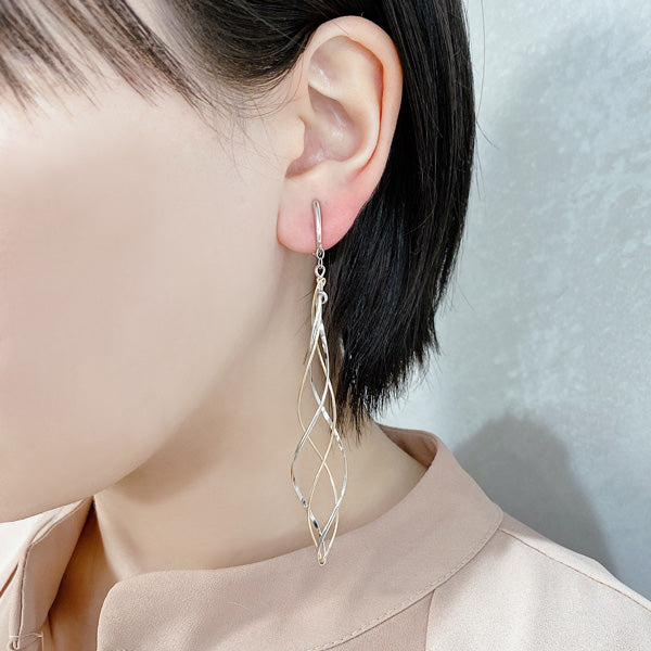 K14GF/SV 緩やかに織り成す イヤリング|GFE4121WY