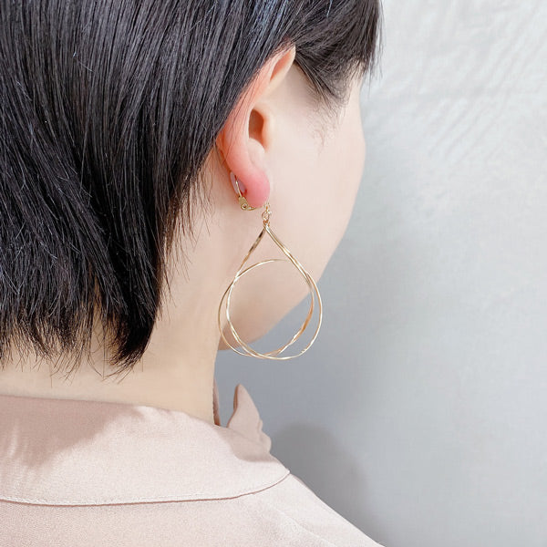 K14GF/SV 美しい弧を描く イヤリング|GFE4123PY