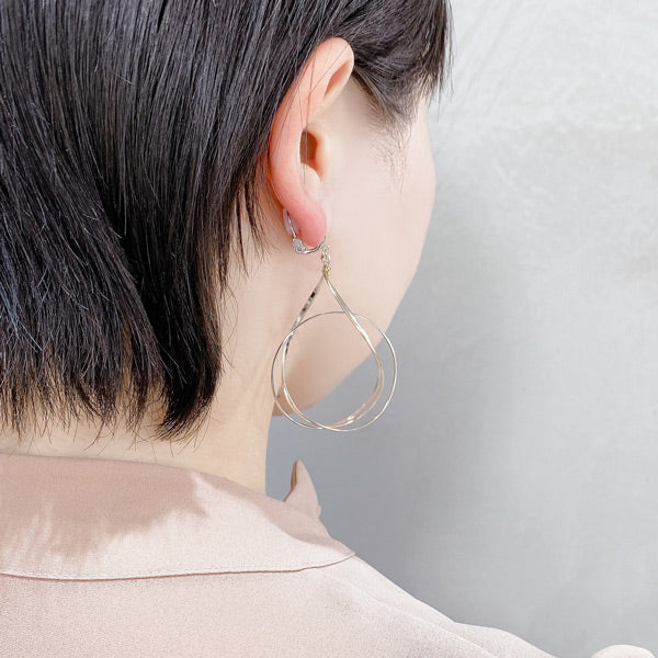 K14GF/SV 美しい弧を描く イヤリング|GFE4124WY