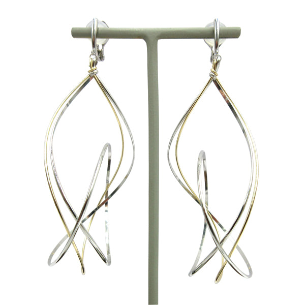 K14GF/SV 美しい弧を描く イヤリング|GFE4126WY