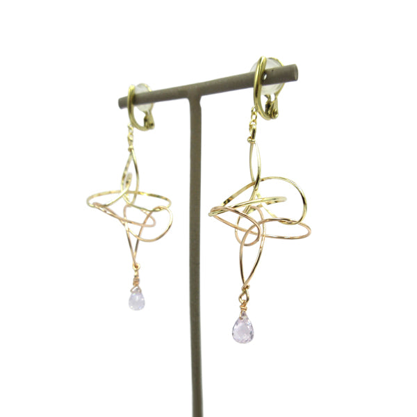 K14GF/SV 淡い涼やかなアメシスト イヤリング|GFE4131PY