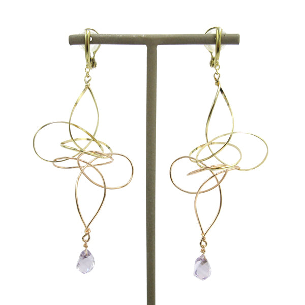 K14GF/SV 淡い涼やかなアメシスト イヤリング|GFE4132PY