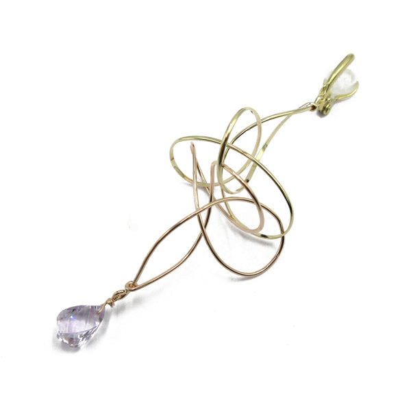 K14GF/SV 淡い涼やかなアメシスト イヤリング|GFE4132PY