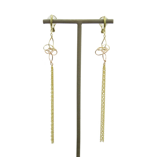 K14GF/SV 優美なロングチェーン イヤリング|GFE4133PY