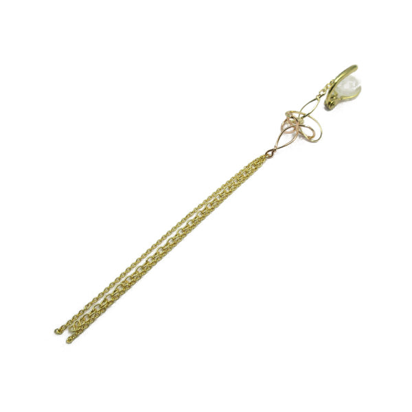 K14GF/SV 優美なロングチェーン イヤリング|GFE4133PY