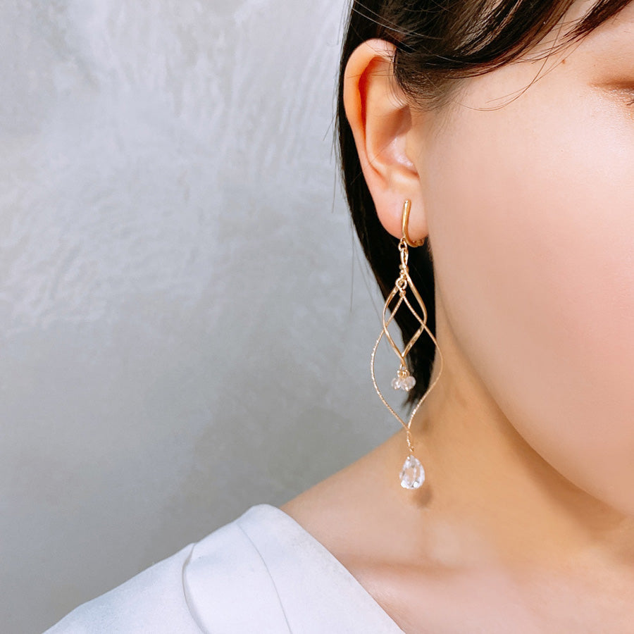 K14GF/SV 溢れ煌めく光の躍動 イヤリング|GFE4136