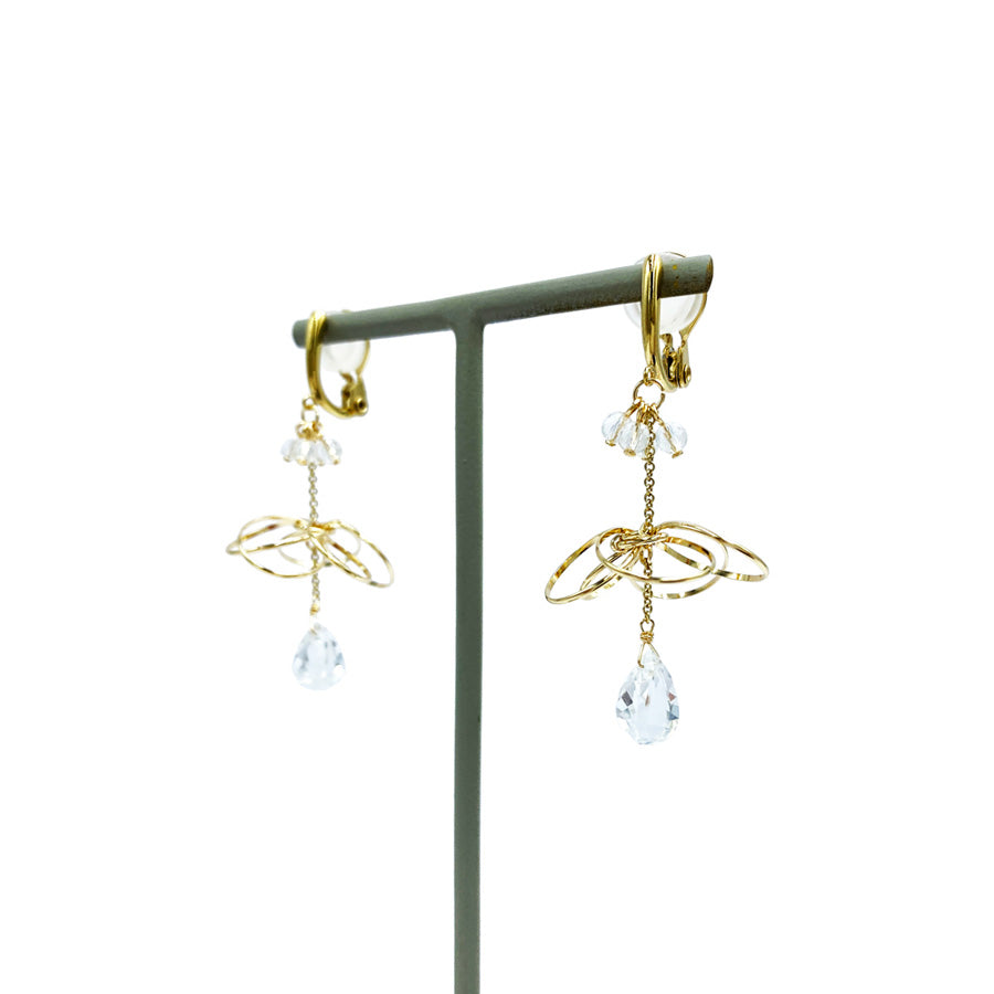 K14GF/SV 煌めくシャンデリア イヤリング|GFE4139