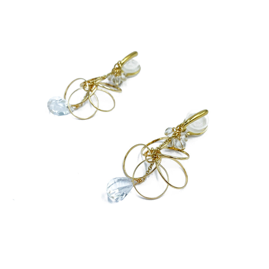 K14GF/SV 煌めくシャンデリア イヤリング|GFE4139