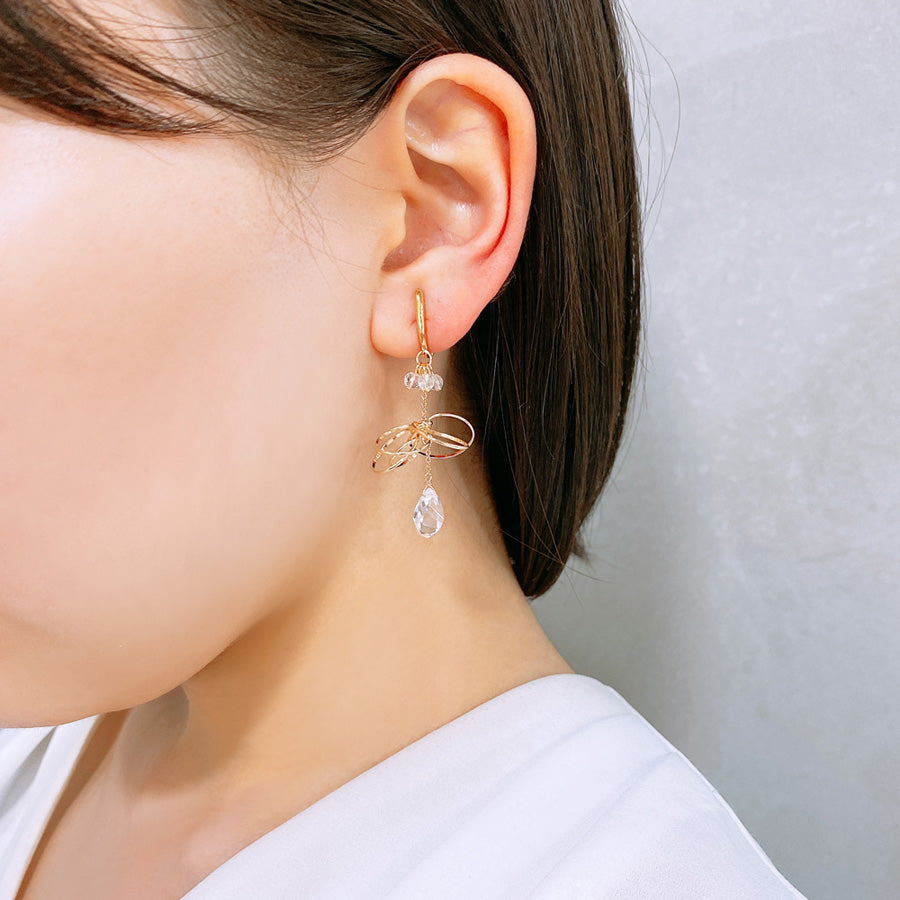 K14GF/SV 煌めくシャンデリア イヤリング|GFE4139