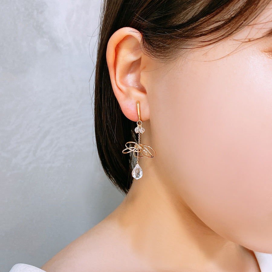 K14GF/SV 煌めくシャンデリア イヤリング|GFE4139