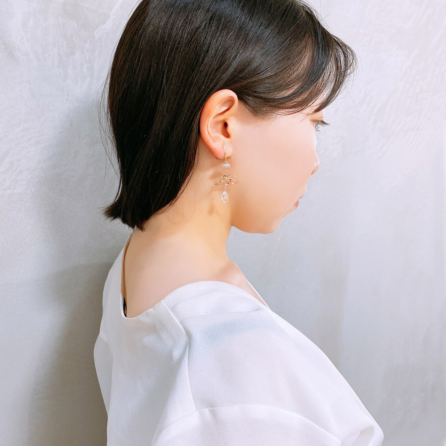 K14GF/SV 煌めくシャンデリア イヤリング|GFE4139