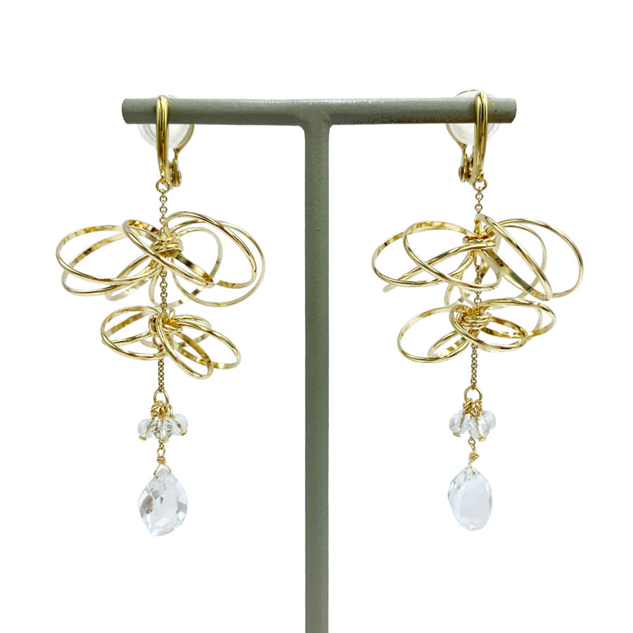 K14GF/SV 煌めくシャンデリア イヤリング|GFE4140