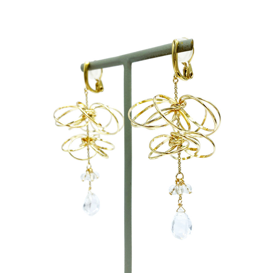 K14GF/SV 煌めくシャンデリア イヤリング|GFE4140