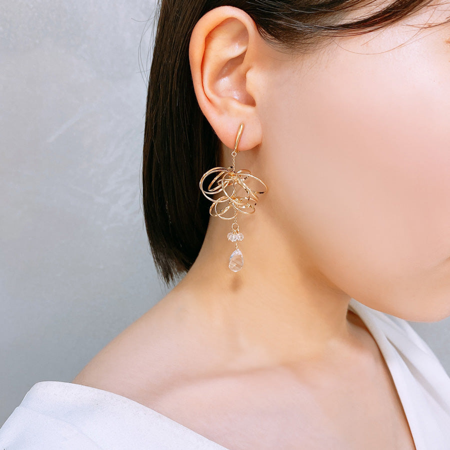 K14GF/SV 煌めくシャンデリア イヤリング|GFE4140