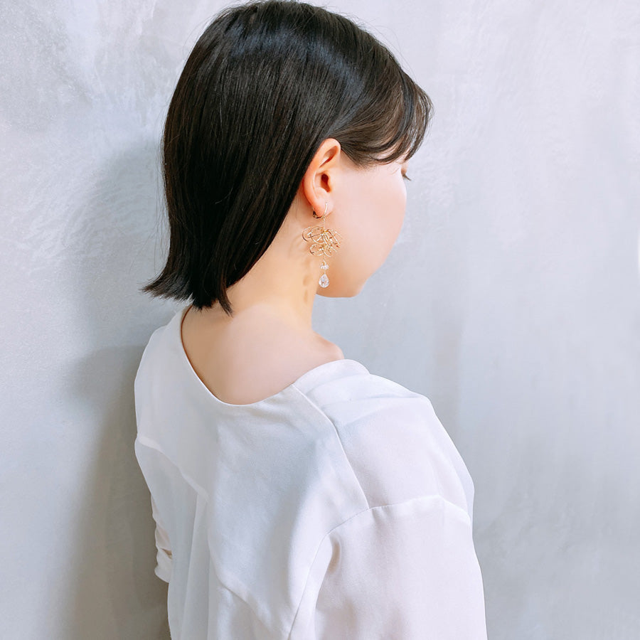 K14GF/SV 煌めくシャンデリア イヤリング|GFE4140