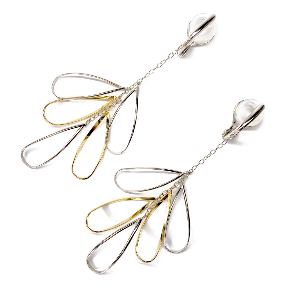 K14GF/SV 軽やかに羽ばたく イヤリング|GFE4143YW