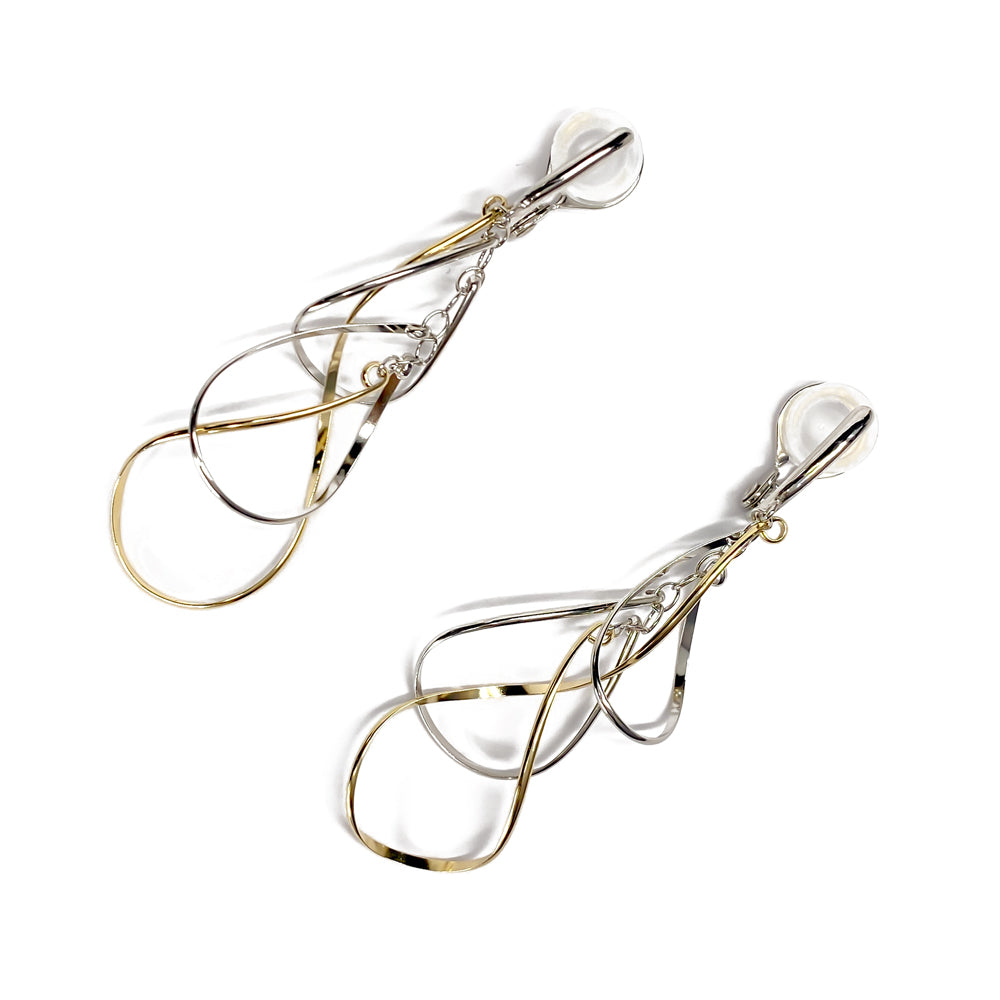 K14GF/SV 高雅に舞い上がる イヤリング|GFE4144YW