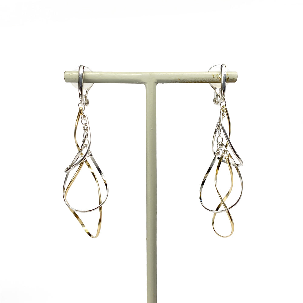 K14GF/SV 高雅に舞い上がる イヤリング|GFE4144YW