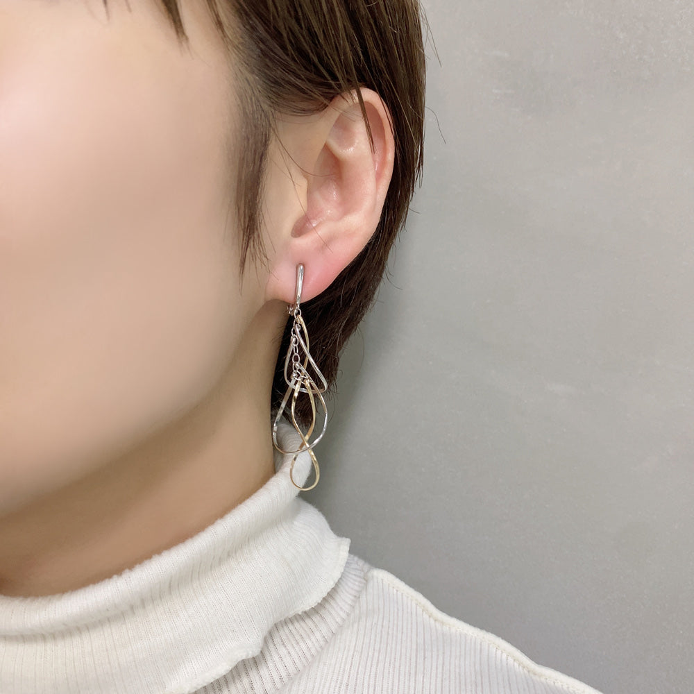 K14GF/SV 高雅に舞い上がる イヤリング|GFE4144YW