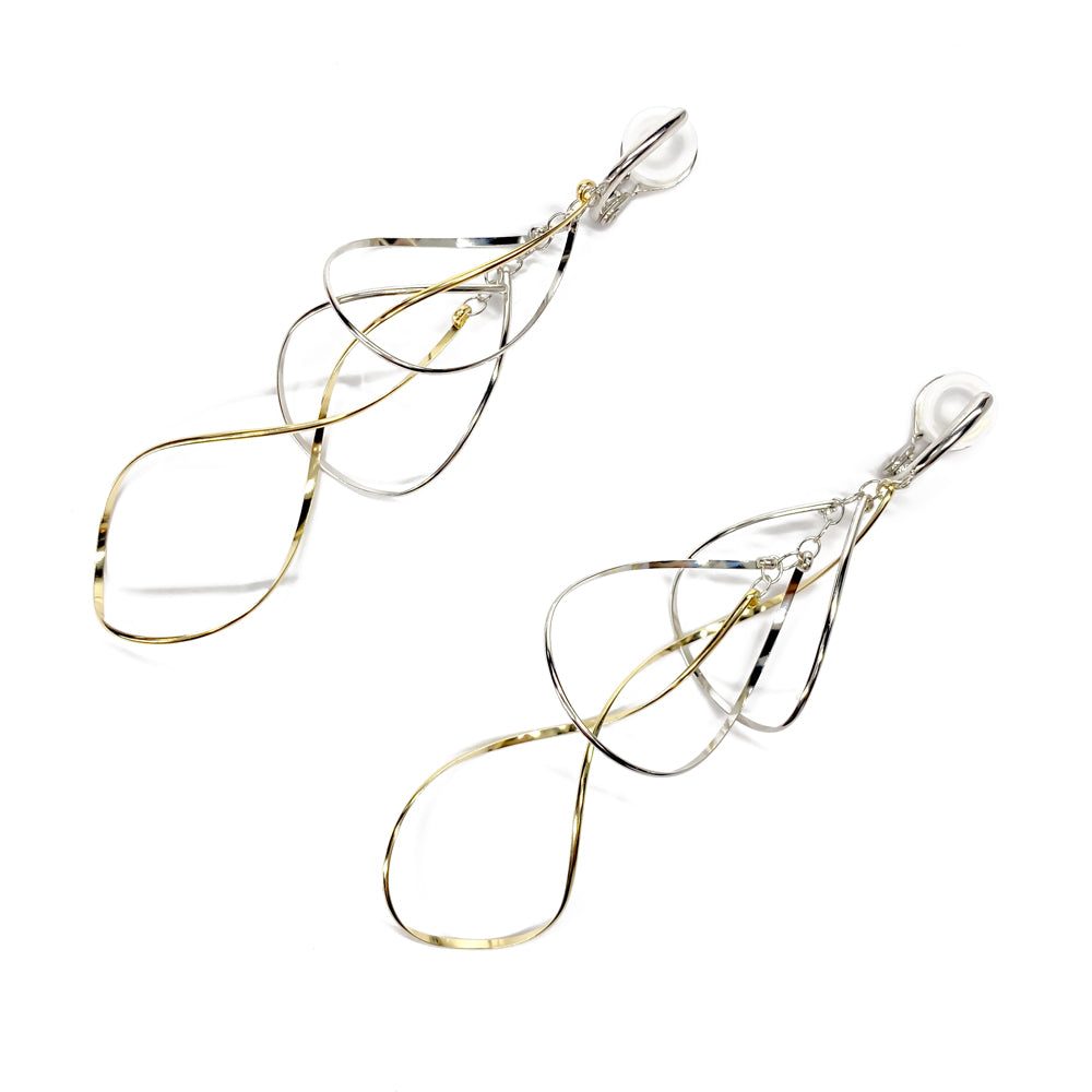 K14GF/SV 高雅に舞い上がる イヤリング|GFE4145YW