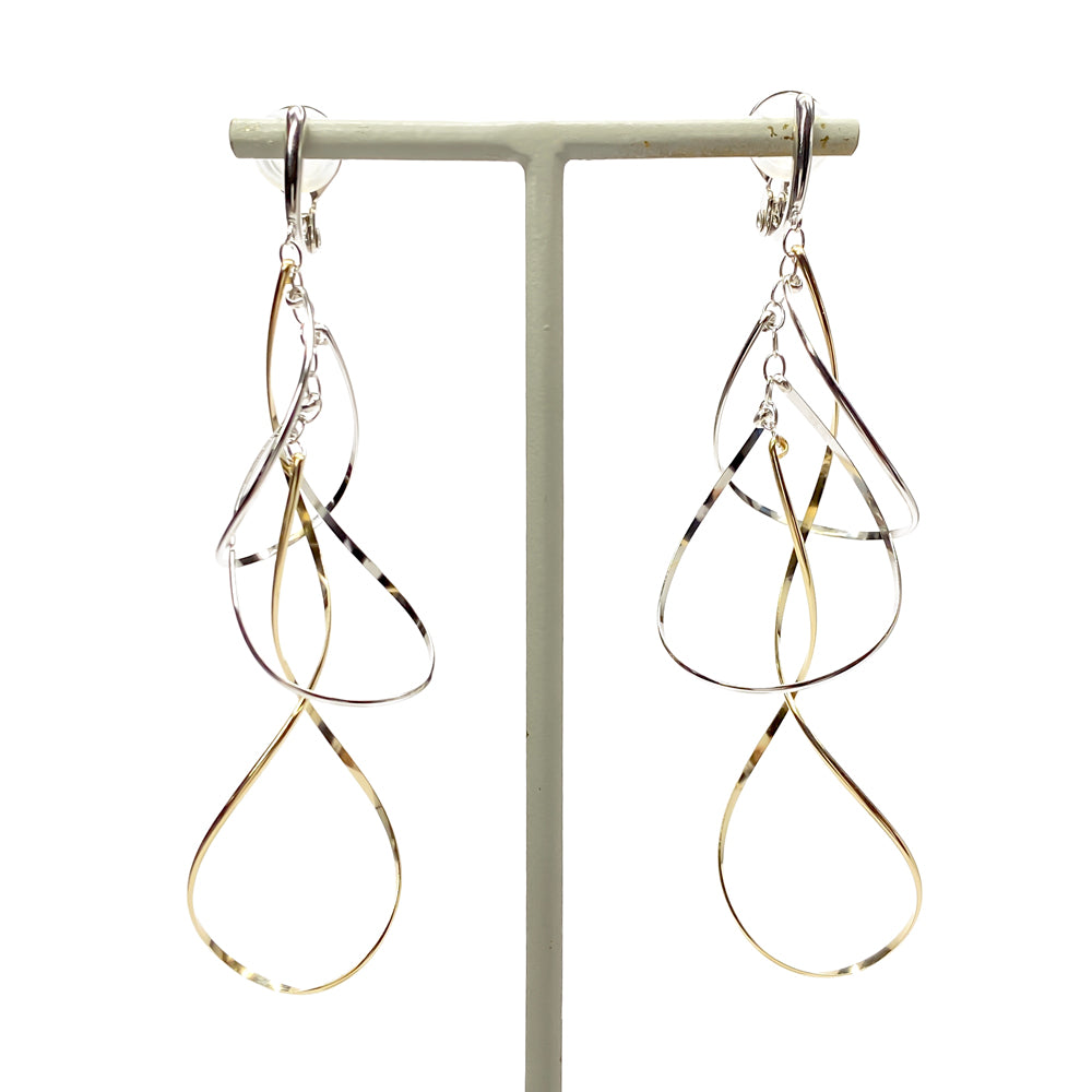 K14GF/SV 高雅に舞い上がる イヤリング|GFE4145YW