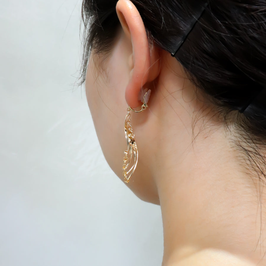 K14GF/SV 振り仰ぐ美徳 イヤリング|GFE4159