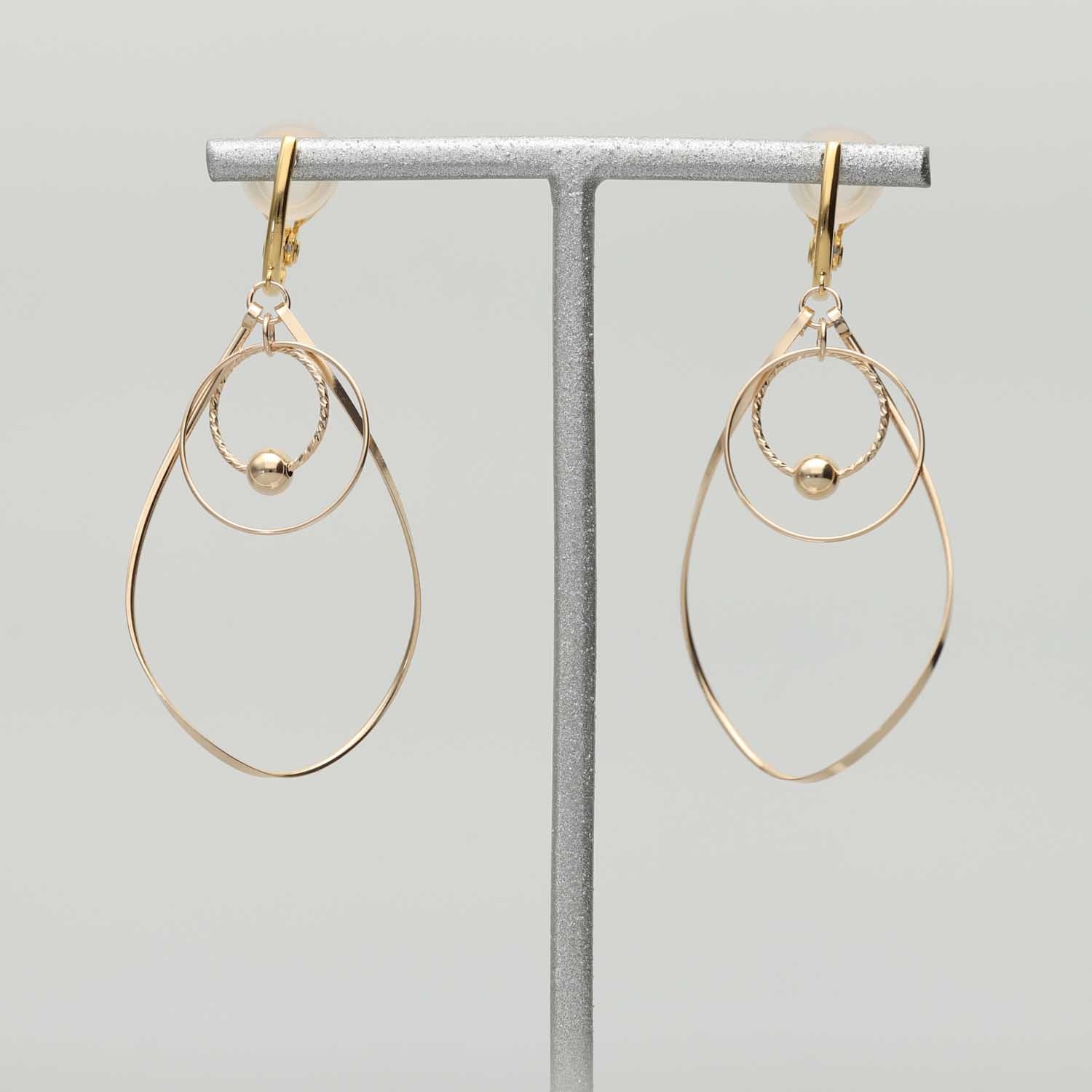 K14GF/SV 歩みの煌めき イヤリング|GFE4166GD